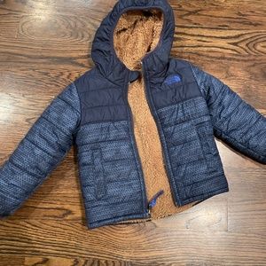 The North Face Toddler Reversible Zip Hooded, Fleece Lined Jacket